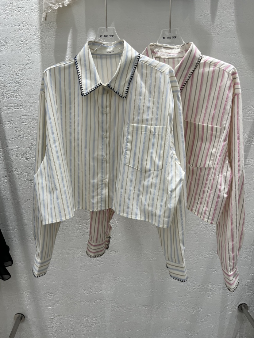 AT THE TOP韓國代購女裝新品時尚熱賣真品襯衫蕾絲衫牛皮AT THE TOP襯衫/蕾絲衫