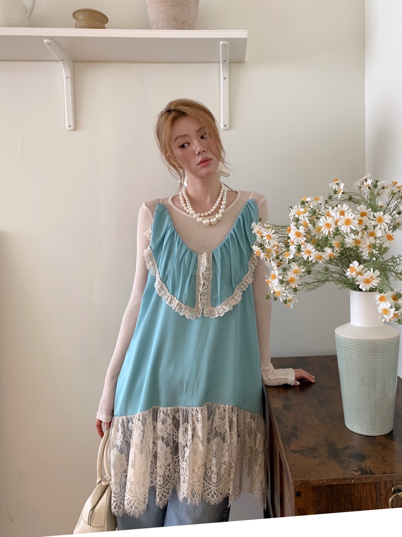 MAISONDEGLORY韓國直郵女裝新款26春夏熱賣連衣裙蕾絲緞面MAISON DE GLORY連衣裙