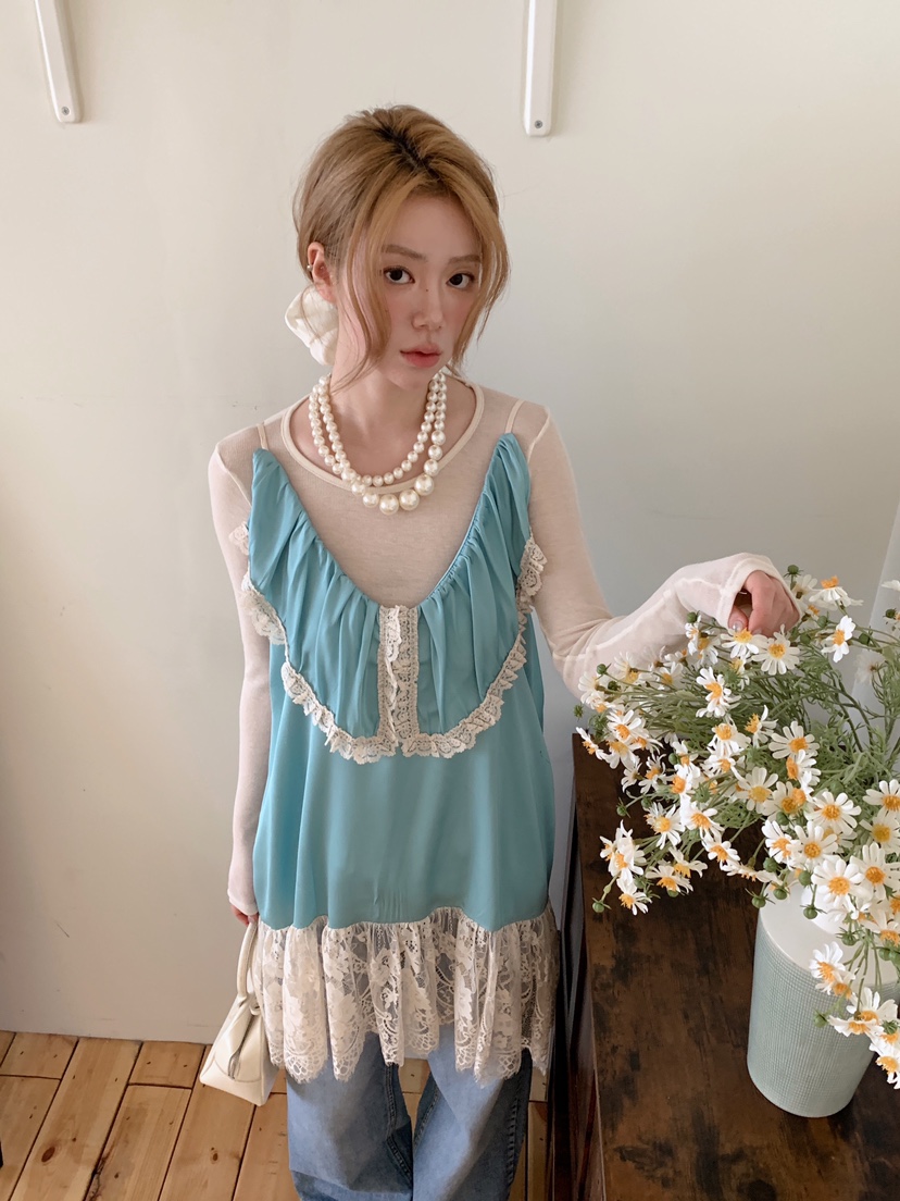 MAISONDEGLORY韓國直郵女裝新款26春夏熱賣連衣裙蕾絲緞面MAISON DE GLORY連衣裙