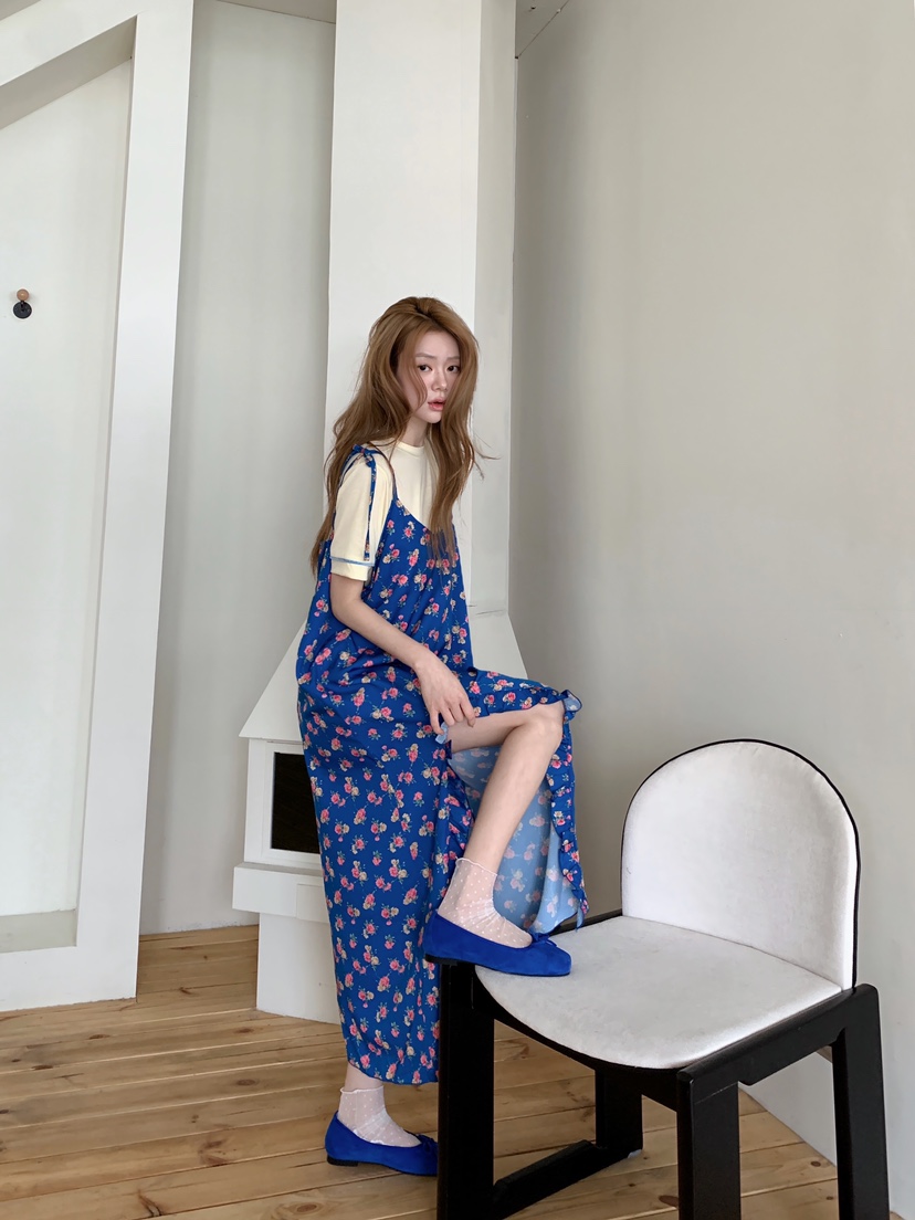 MAISONDEGLORY東大門代購女裝新款人氣時尚連衣裙荷葉邊雪紡MAISON DE GLORY連衣裙