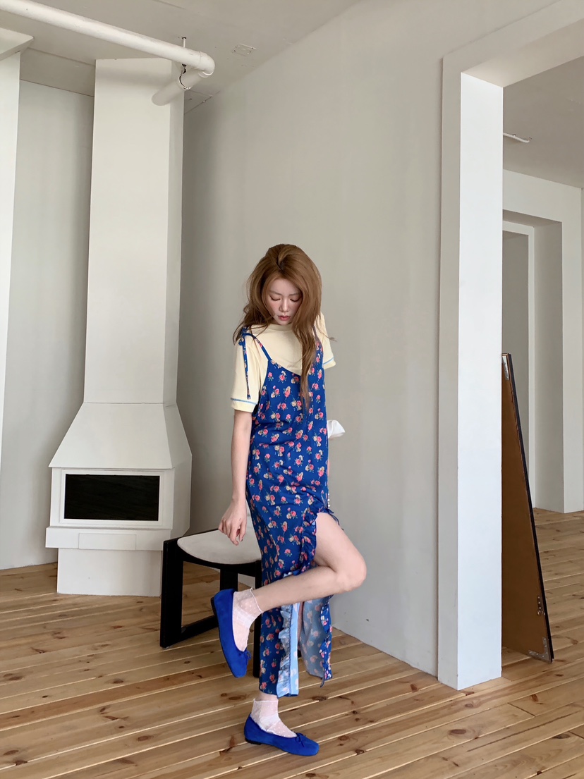 MAISONDEGLORY東大門代購女裝新款人氣時尚連衣裙荷葉邊雪紡MAISON DE GLORY連衣裙