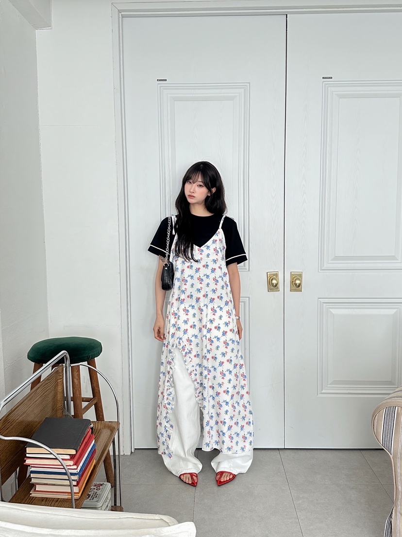 MAISONDEGLORY東大門代購女裝新款人氣時尚連衣裙荷葉邊雪紡MAISON DE GLORY連衣裙