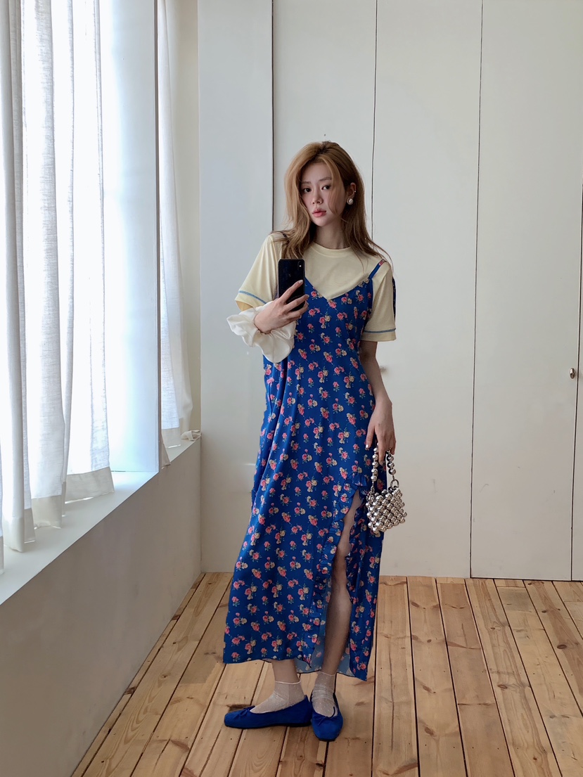 MAISONDEGLORY東大門代購女裝新款人氣時尚連衣裙荷葉邊雪紡MAISON DE GLORY連衣裙圖色1