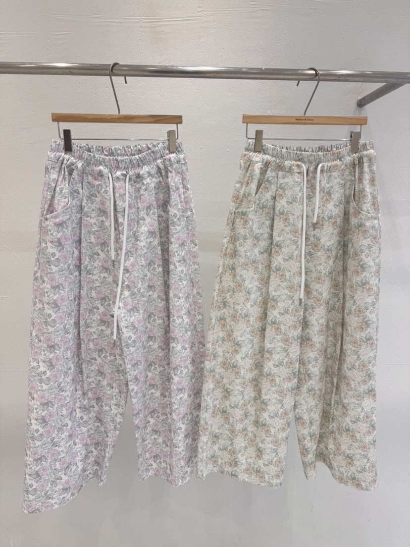 MAISONDEGLORY韓國直郵女士新款26春夏熱賣人氣休閑褲花朵棉MAISON DE GLORY休閑褲