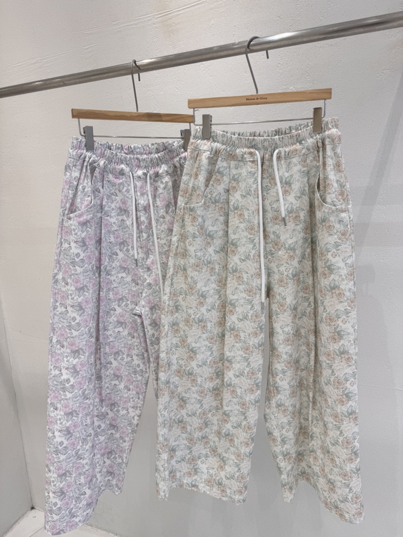 MAISONDEGLORY韓國直郵女士新款26春夏熱賣人氣休閑褲花朵棉MAISON DE GLORY休閑褲