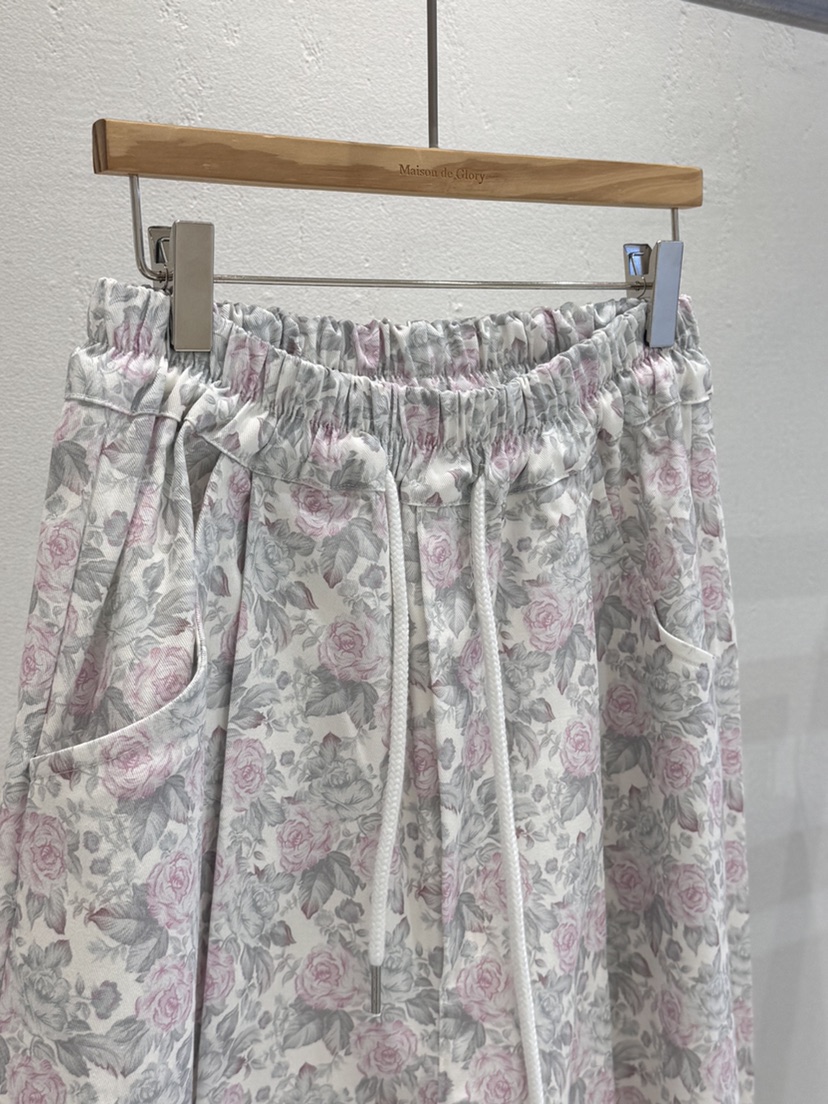 MAISONDEGLORY韓國直郵女士新款26春夏熱賣人氣休閑褲花朵棉MAISON DE GLORY休閑褲