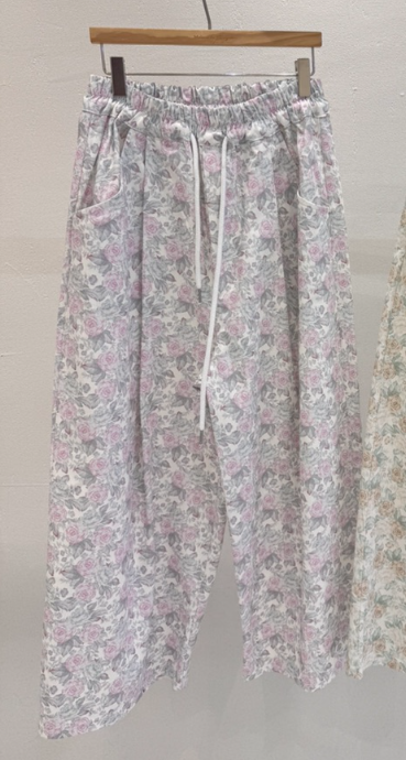 MAISONDEGLORY韓國直郵女士新款26春夏熱賣人氣休閑褲花朵棉MAISON DE GLORY休閑褲圖色1