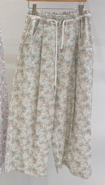 MAISONDEGLORY韓國直郵女士新款26春夏熱賣人氣休閑褲花朵棉MAISON DE GLORY休閑褲圖色2