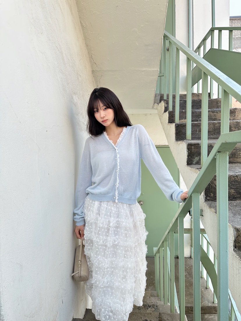 MAISONDEGLORY東大門直郵女士新品26春夏人氣針織衫蕾絲開衫MAISON DE GLORY針織衫