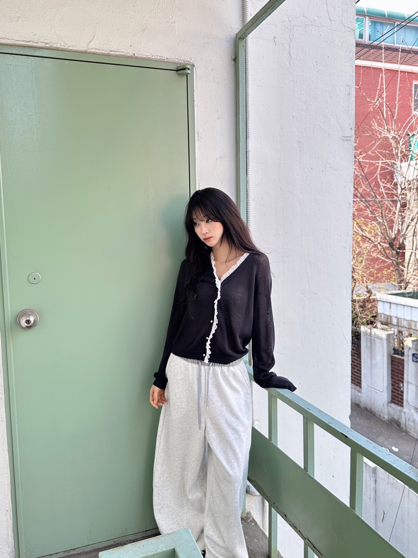 MAISONDEGLORY東大門直郵女士新品26春夏人氣針織衫蕾絲開衫MAISON DE GLORY針織衫