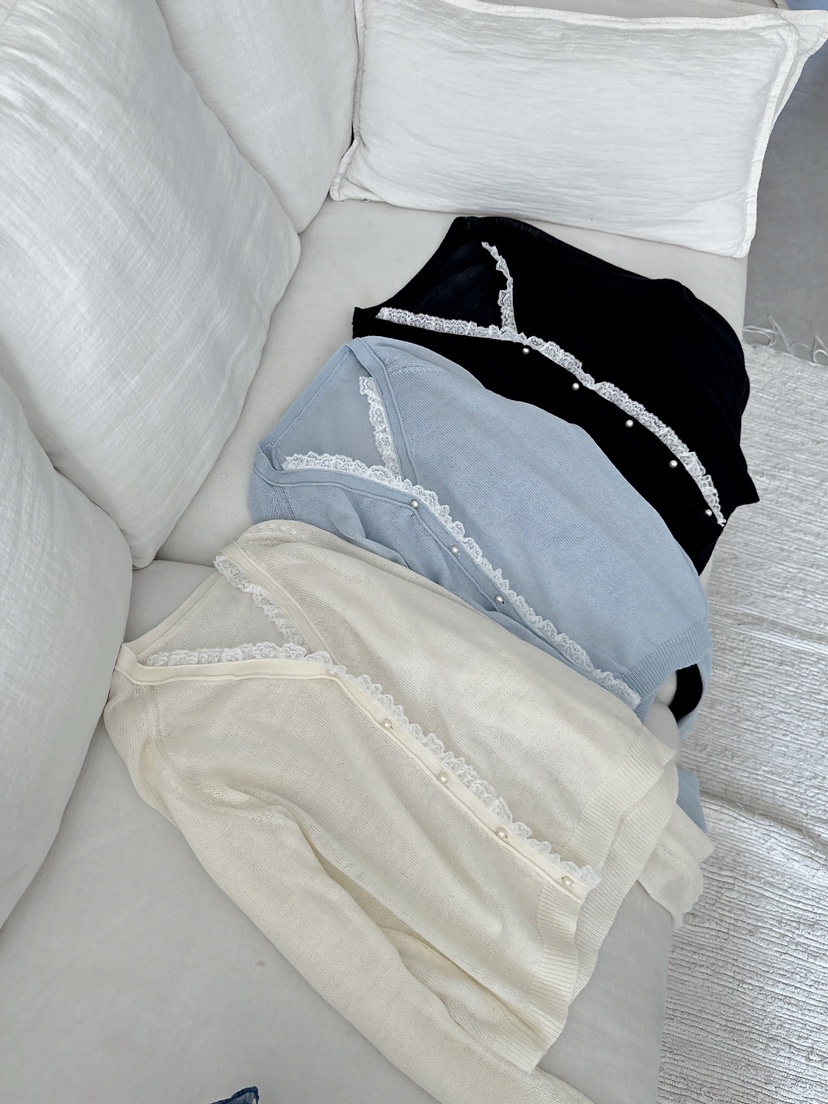 MAISONDEGLORY東大門直郵女士新品26春夏人氣針織衫蕾絲開衫MAISON DE GLORY針織衫