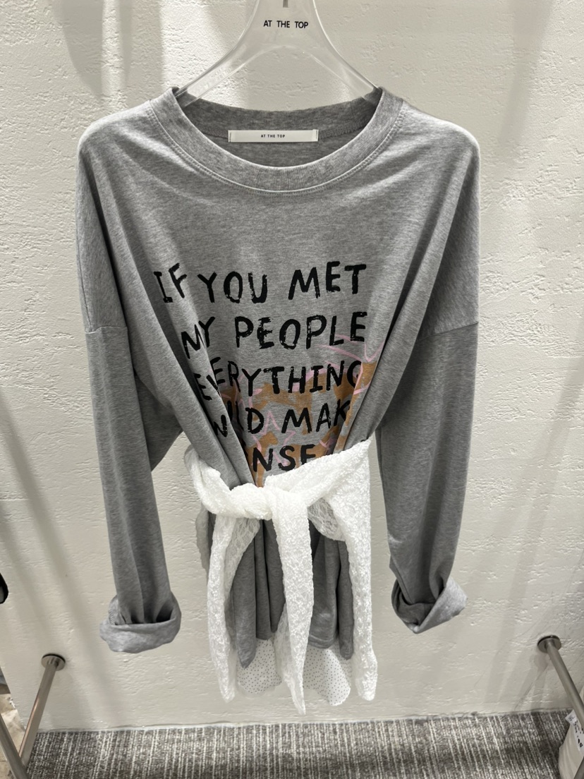 AT THE TOP韓國代購女士新品真品推薦時尚休閑26春夏長袖T恤AT THE TOP長袖T恤