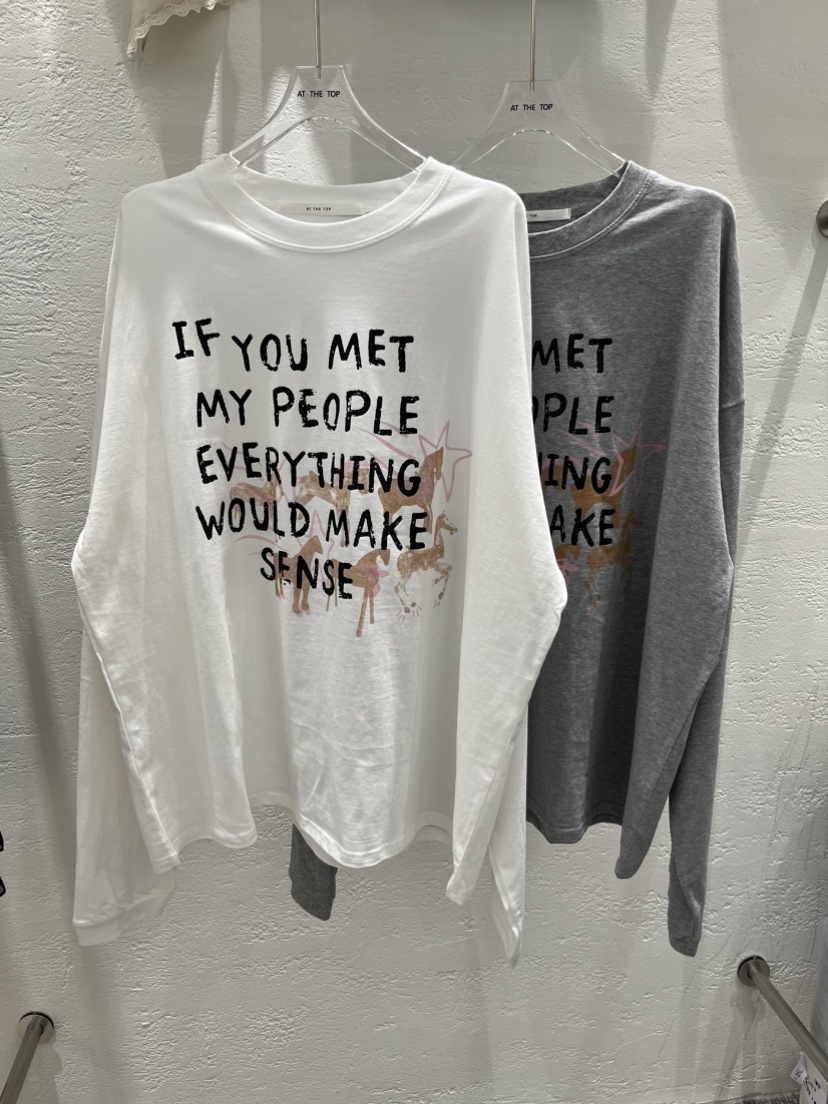 AT THE TOP韓國代購女士新品真品推薦時尚休閑26春夏長袖T恤AT THE TOP長袖T恤