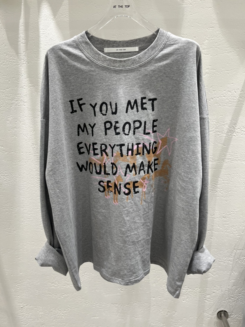 AT THE TOP韓國代購女士新品真品推薦時尚休閑26春夏長袖T恤AT THE TOP長袖T恤圖色1