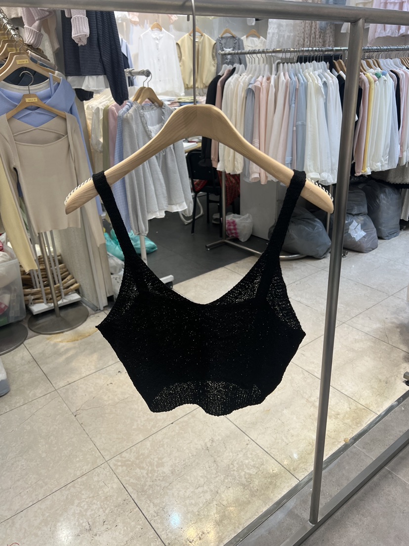 BLACK NOTE東大門實拍女士新款推薦職業真品吊帶背心奶油色BLACK NOTE吊帶/背心圖色3