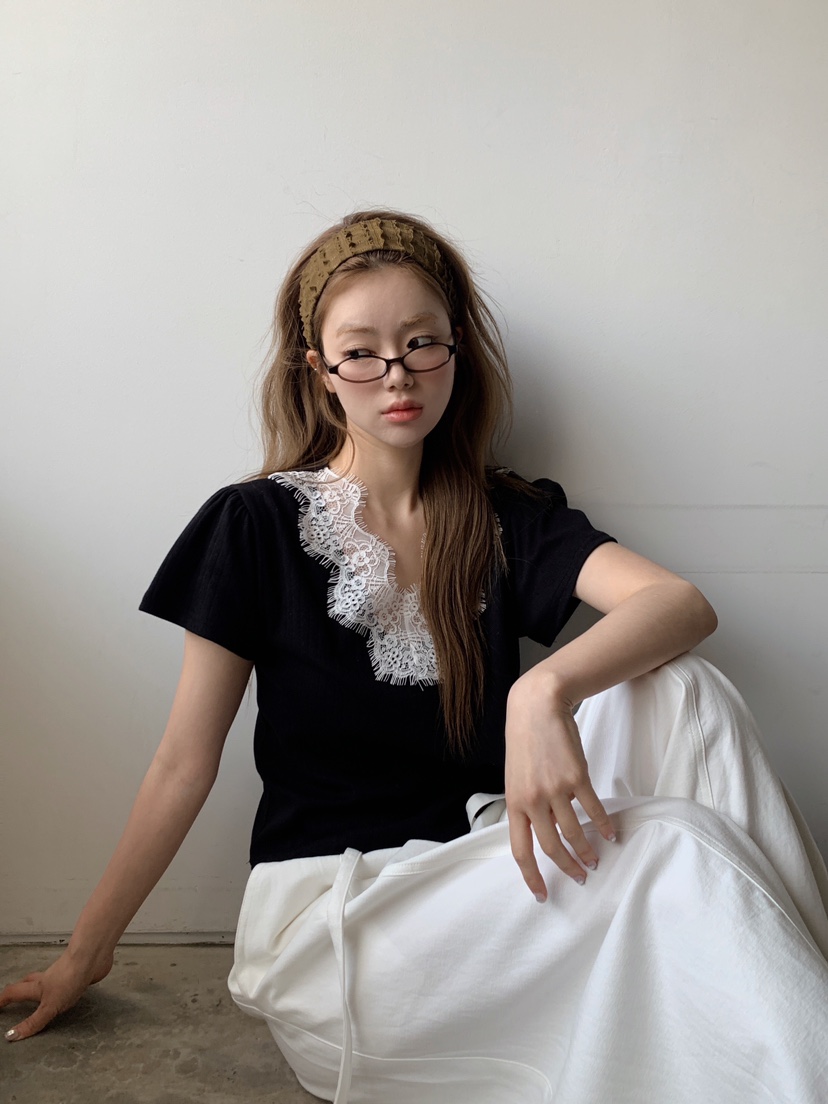 MAISONDEGLORY韓國直郵女士新款休閑26春夏職業熱賣人氣T恤MAISON DE GLORYT恤