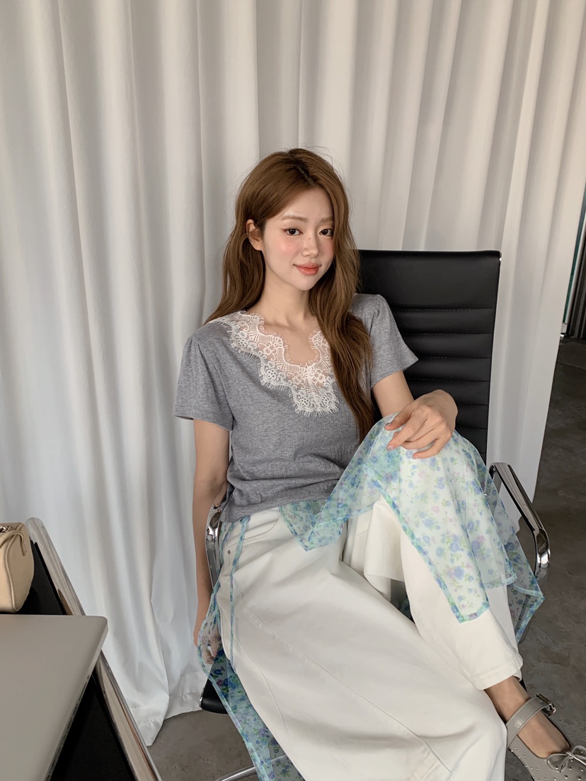 MAISONDEGLORY韓國直郵女士新款休閑26春夏職業熱賣人氣T恤MAISON DE GLORYT恤