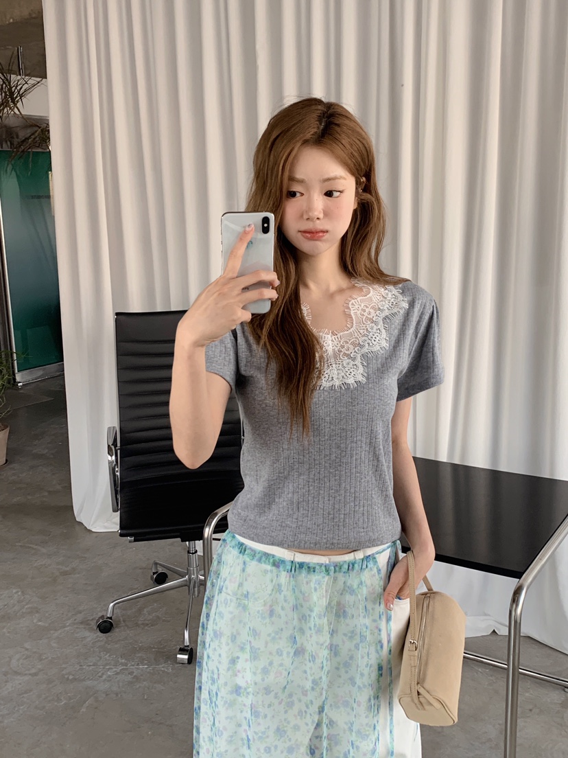 MAISONDEGLORY韓國直郵女士新款休閑26春夏職業熱賣人氣T恤MAISON DE GLORYT恤