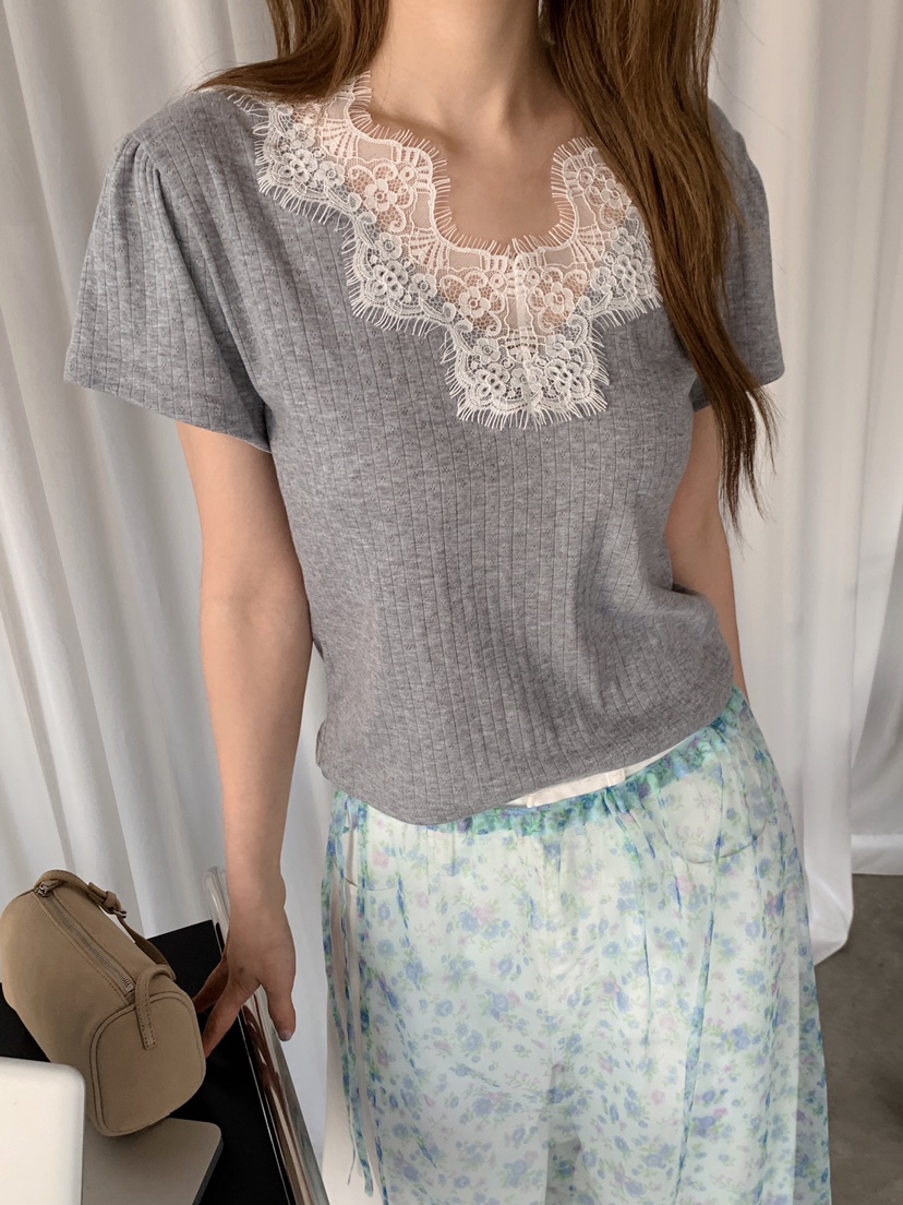 MAISONDEGLORY韓國直郵女士新款休閑26春夏職業熱賣人氣T恤MAISON DE GLORYT恤圖色2