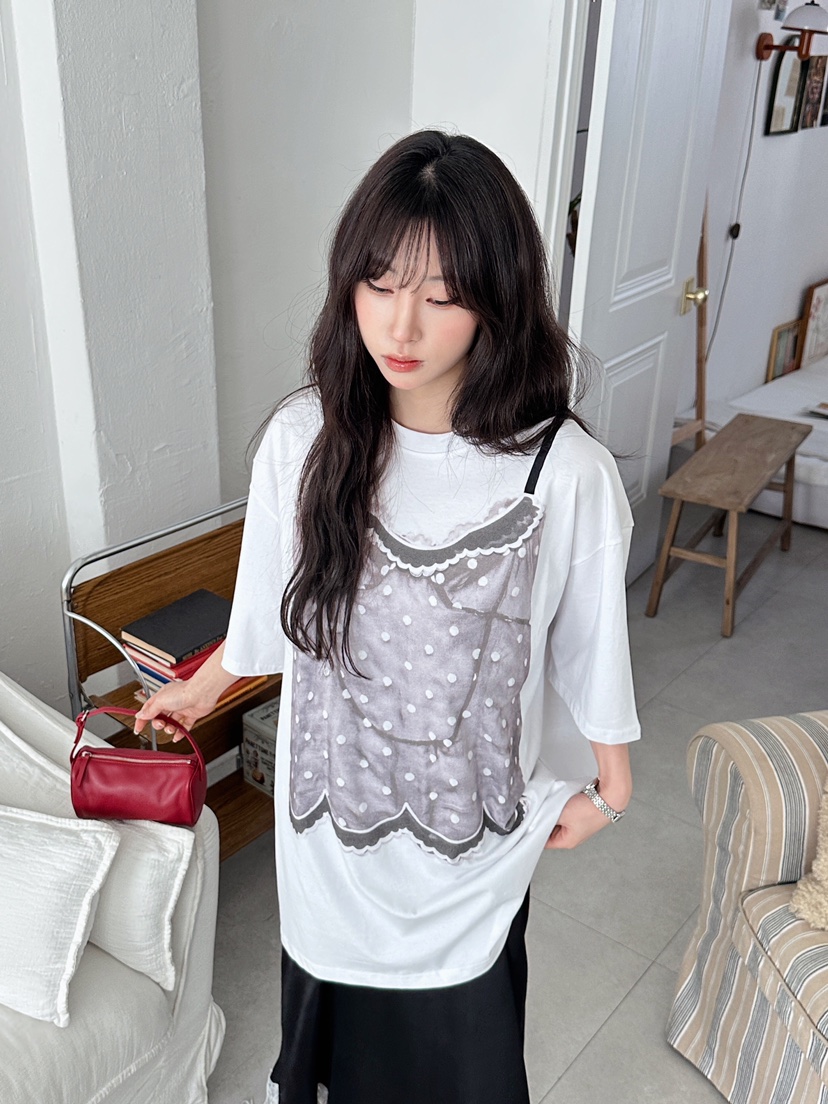 MAISONDEGLORY韓國直郵女裝新款時尚休閑真品26春夏T恤寬松MAISON DE GLORYT恤