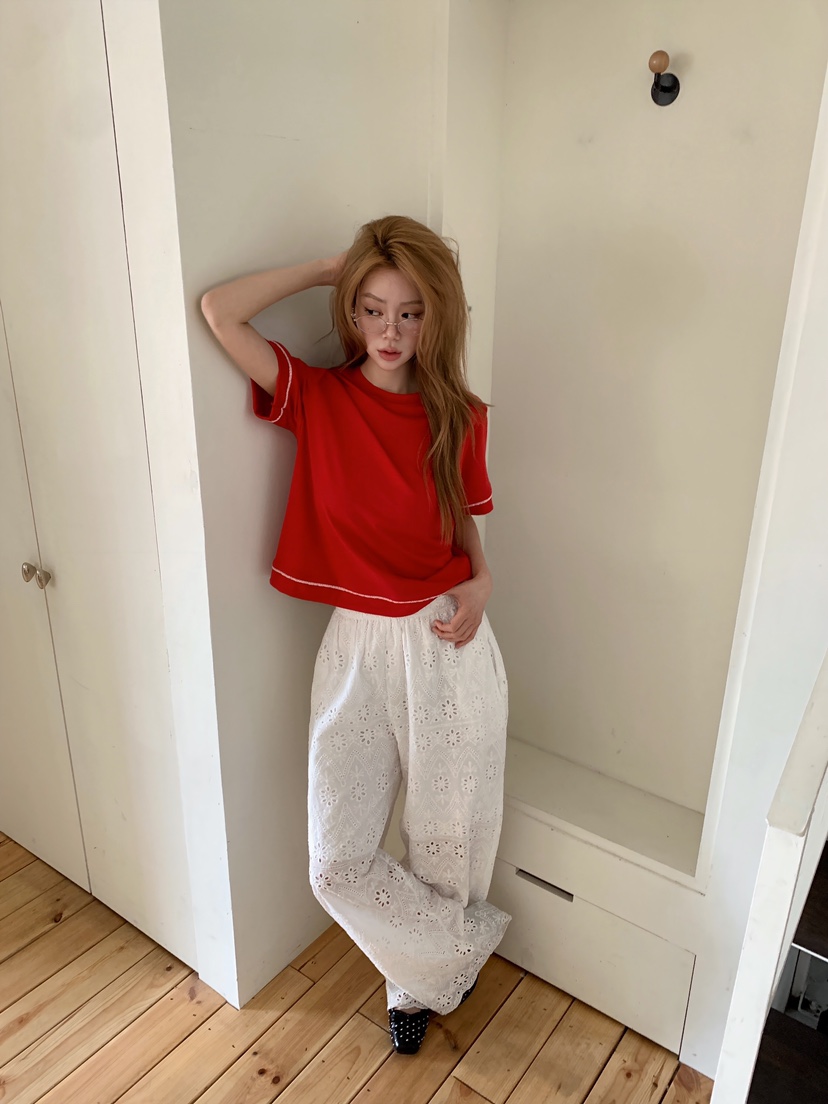 MAISONDEGLORY東大門實拍女裝新品熱賣人氣推薦26春夏T恤條紋MAISON DE GLORYT恤