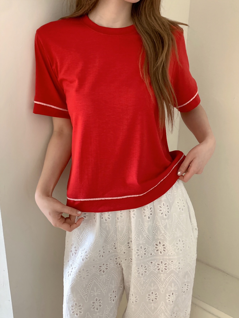 MAISONDEGLORY東大門實拍女裝新品熱賣人氣推薦26春夏T恤條紋MAISON DE GLORYT恤