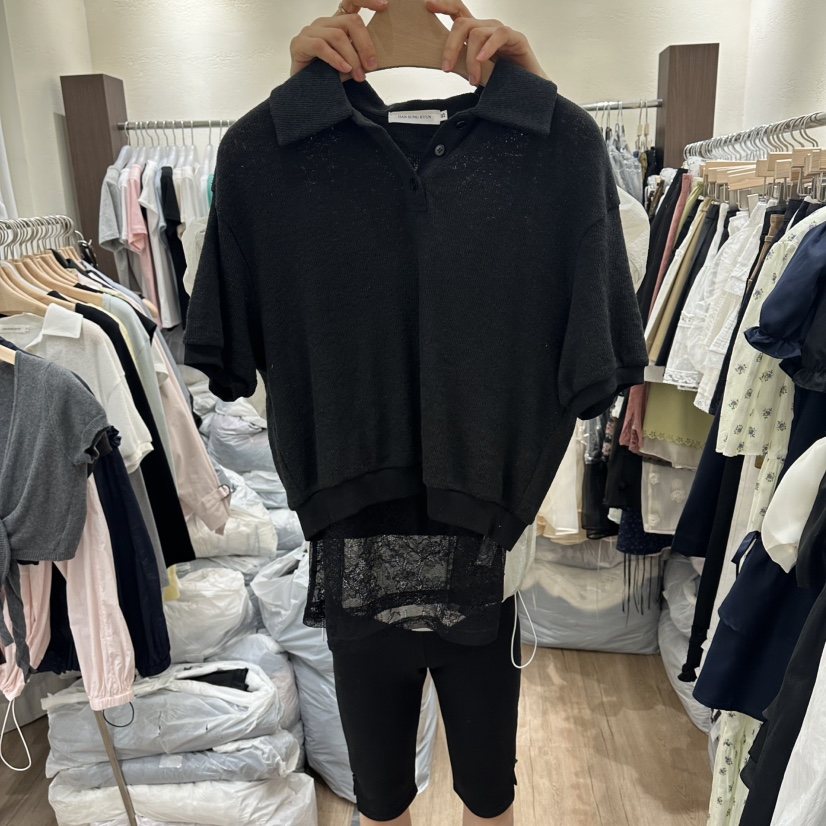 HANSUNGHYUN東大門實拍女裝新品人氣休閑真品套裝蕾絲亞麻HANSUNGHYUN套裝圖色3