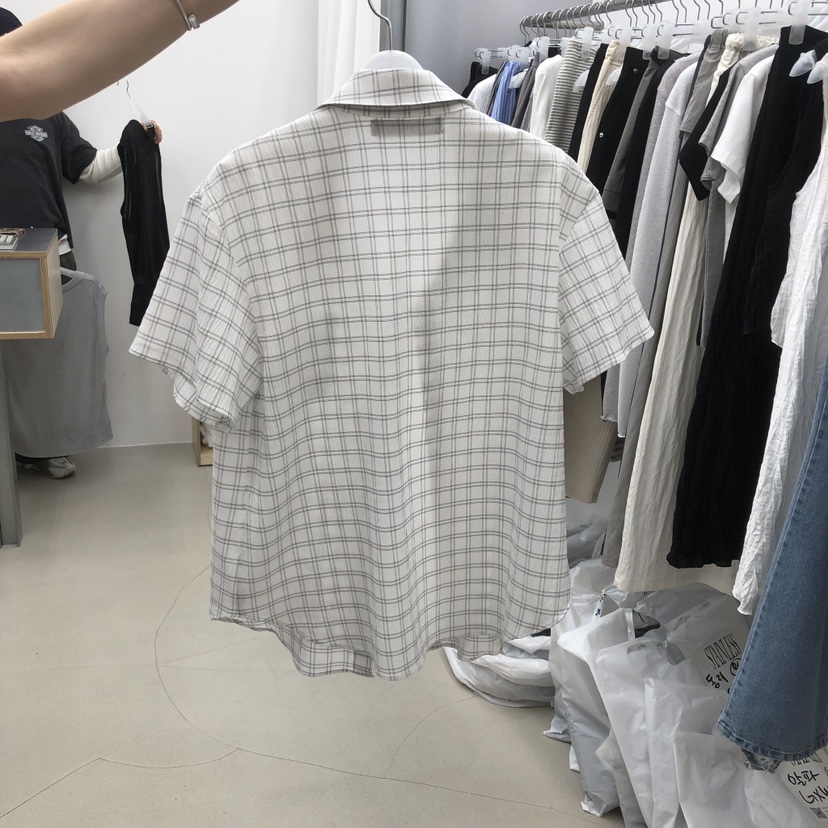 STAINLESS東大門直郵女裝新品推薦真品職業襯衫蕾絲衫格紋STAINLESS襯衫/蕾絲衫