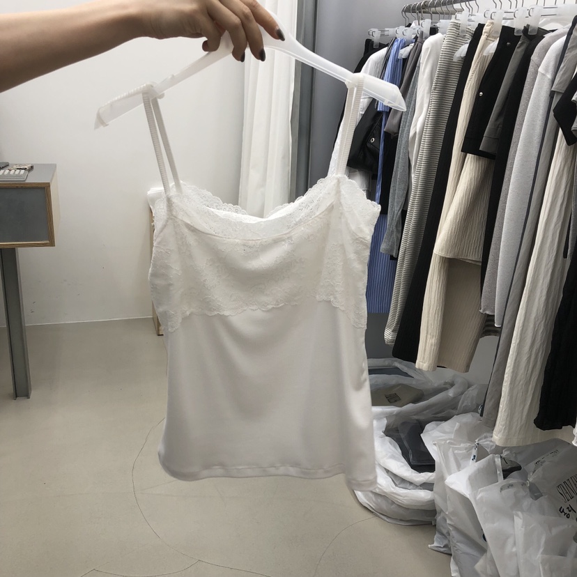 STAINLESS韓國直郵女裝新品時尚休閑人氣真品吊帶背心蕾絲STAINLESS吊帶/背心
