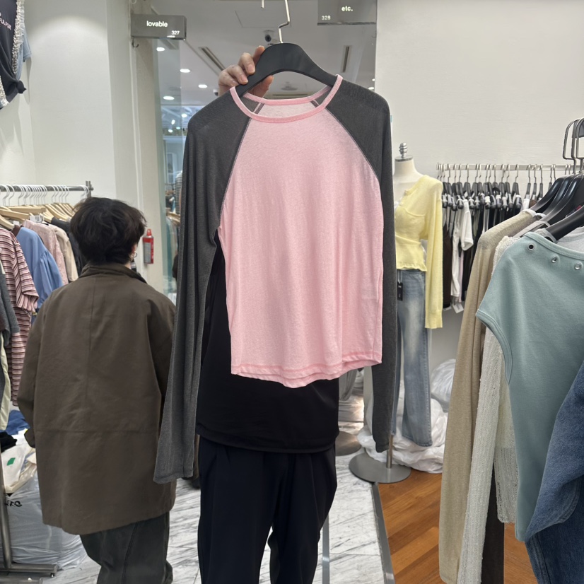 MOANA/ETC韓國直郵女士新款職業真品26春夏熱賣時尚長袖T恤MOANA/ETC長袖T恤圖色1