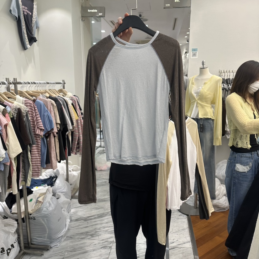 MOANA/ETC韓國直郵女士新款職業真品26春夏熱賣時尚長袖T恤MOANA/ETC長袖T恤圖色3