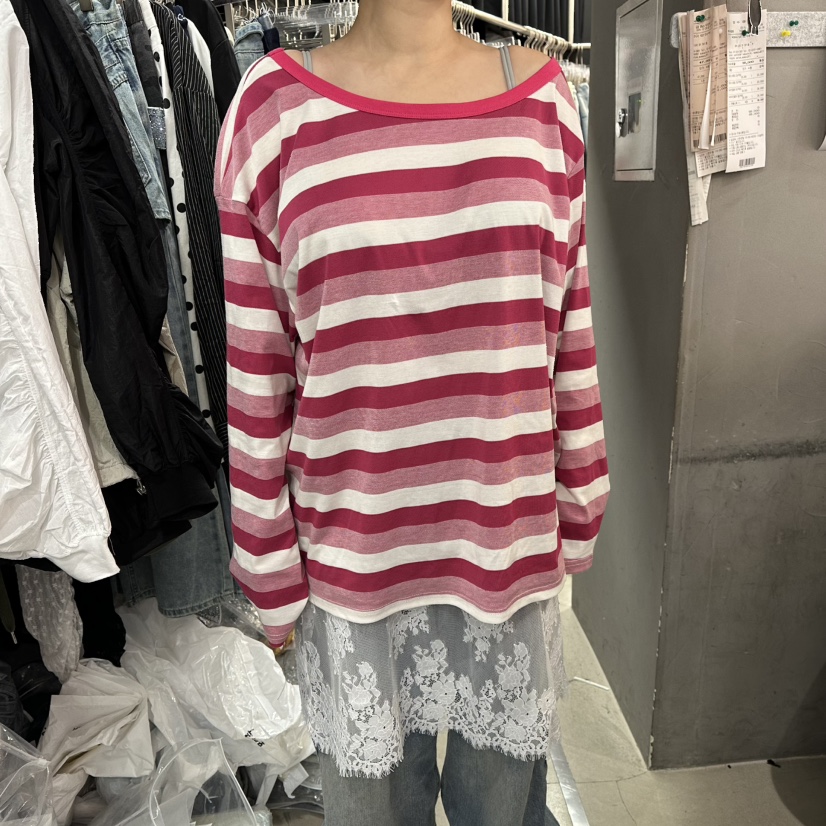 MOMAZU東大門代購女士新品人氣休閑26春夏真品熱賣長袖T恤MOMAZU長袖T恤圖色1