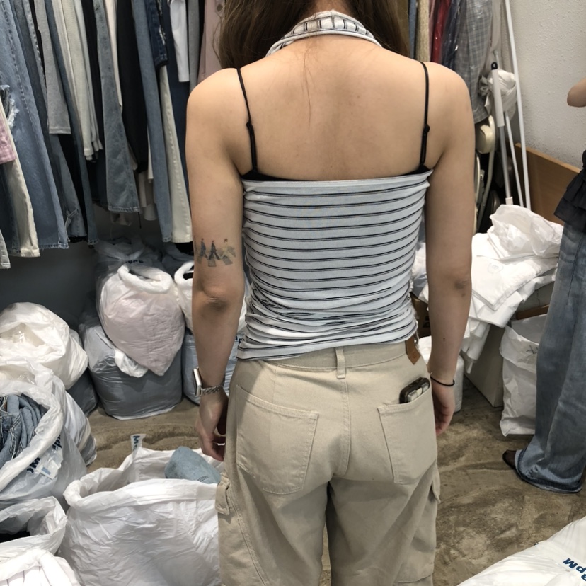 ALMOND PEPE韓國直郵女裝新款時尚真品26春夏吊帶背心假兩件ALMOND PEPE吊帶/背心