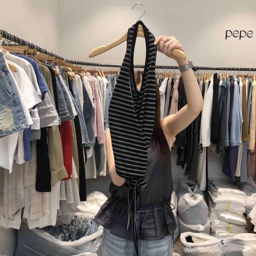 ALMOND PEPE韓國直郵女裝新款時尚真品26春夏吊帶背心假兩件ALMOND PEPE吊帶/背心圖色3