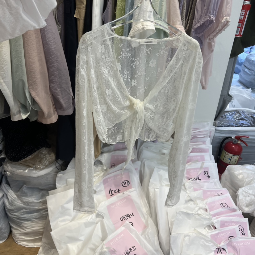 RIVEROOM韓國代購女裝新款推薦真品休閑人氣26春夏襯衫蕾絲衫RIVEROOM襯衫/蕾絲衫圖色1