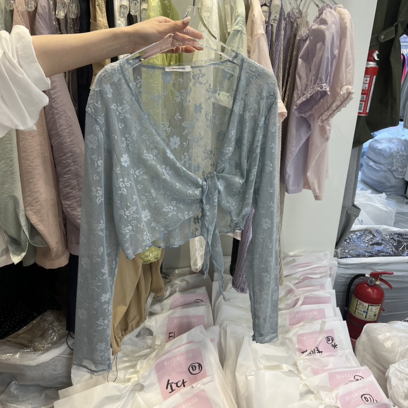 RIVEROOM韓國代購女裝新款推薦真品休閑人氣26春夏襯衫蕾絲衫RIVEROOM襯衫/蕾絲衫圖色2