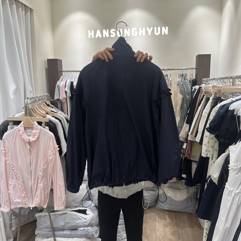 HANSUNGHYUN韓國直郵女士新款人氣熱賣真品夾克荷葉邊短款HANSUNGHYUN夾克