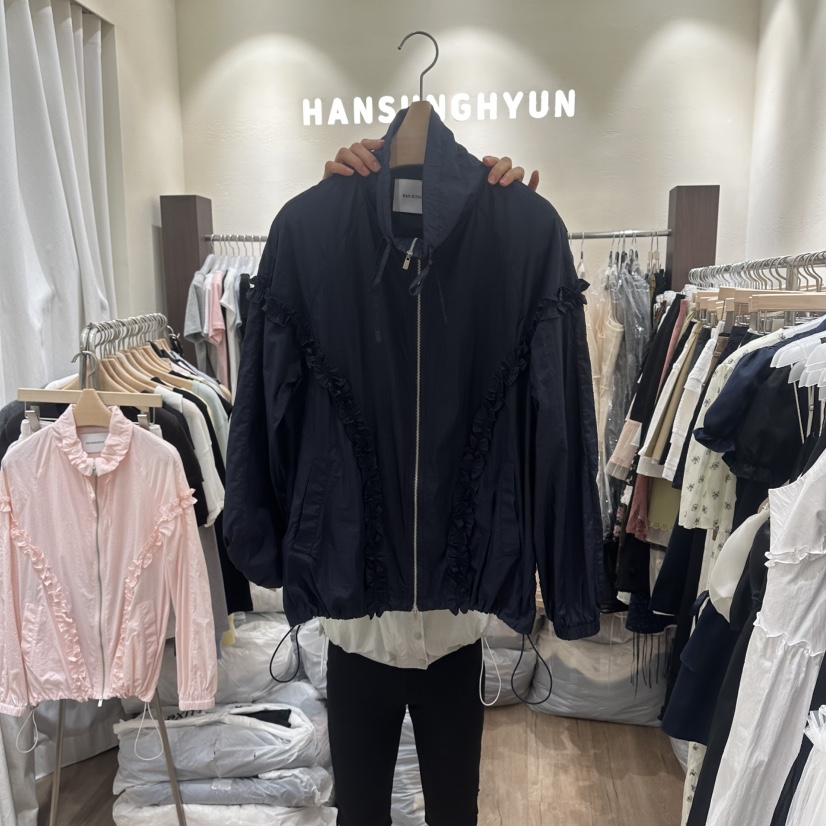 HANSUNGHYUN韓國直郵女士新款人氣熱賣真品夾克荷葉邊短款HANSUNGHYUN夾克圖色3