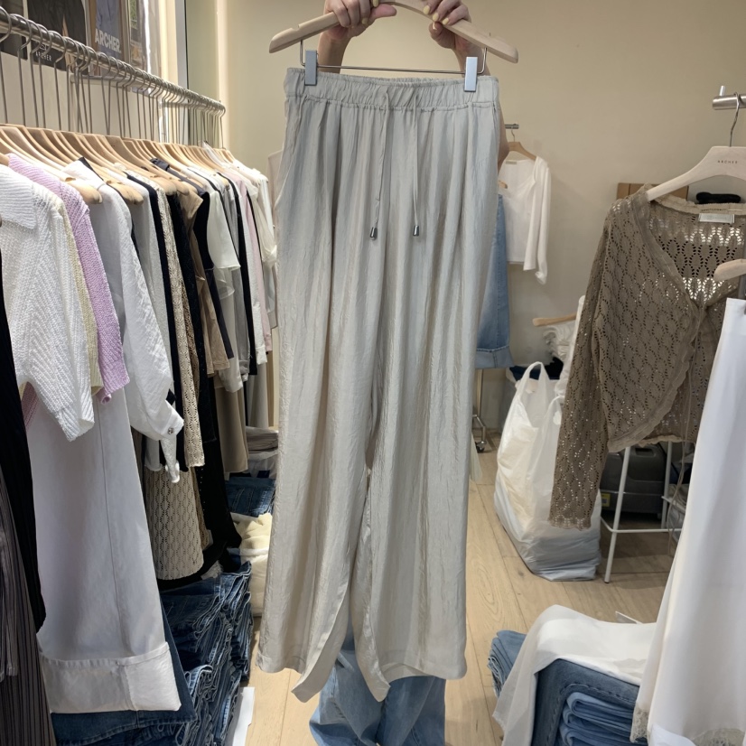 ARCHER東大門代購女士新品時尚職業真品人氣推薦休閑褲緞面ARCHER休閑褲圖色1