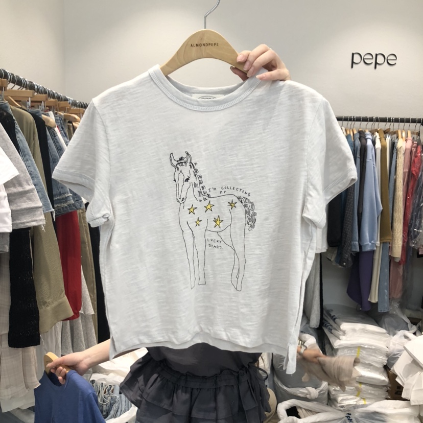 ALMOND PEPE韓國直郵女裝新品推薦人氣26春夏休閑職業T恤ALMOND PEPET恤圖色2
