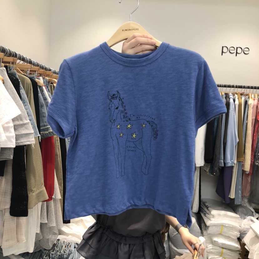 ALMOND PEPE韓國直郵女裝新品推薦人氣26春夏休閑職業T恤ALMOND PEPET恤圖色3