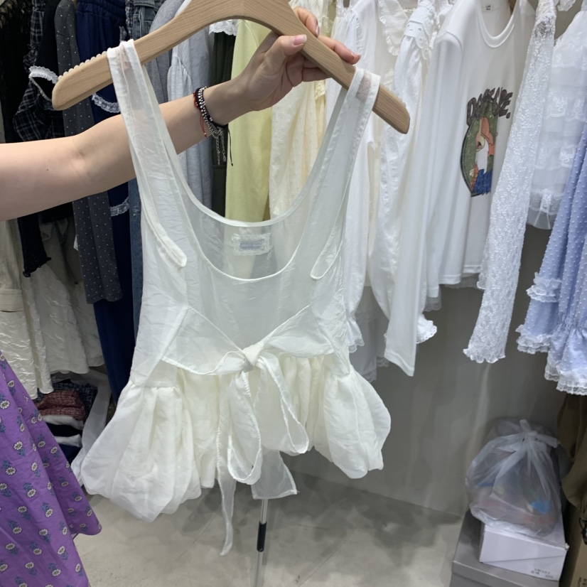 J PEAK/BY FLOW韓國代購女士新品時尚吊帶背心不含內搭網眼J PEAK吊帶/背心