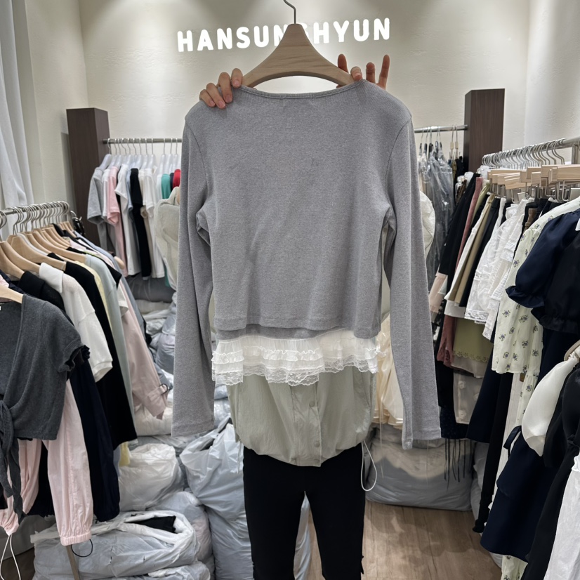 HANSUNGHYUN東大門代購女士新品真品時尚套裝套裝蕾絲開衫HANSUNGHYUN套裝