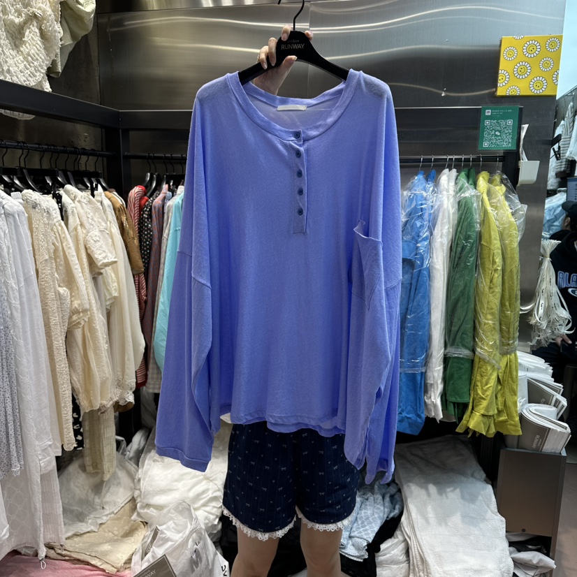 RUNWAY-런웨이韓國代購女裝新款休閑熱賣人氣長袖T恤口袋RUNWAY長袖T恤圖色2