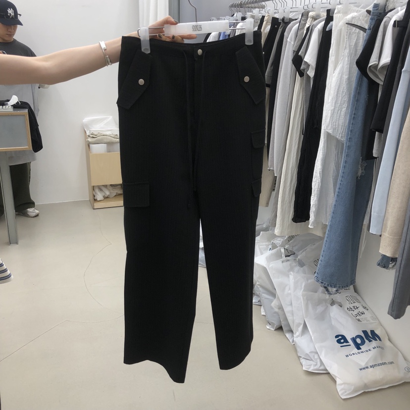 STAINLESS韓國直郵女裝新款職業熱賣人氣休閑褲工裝褲蕾絲STAINLESS休閑褲圖色2