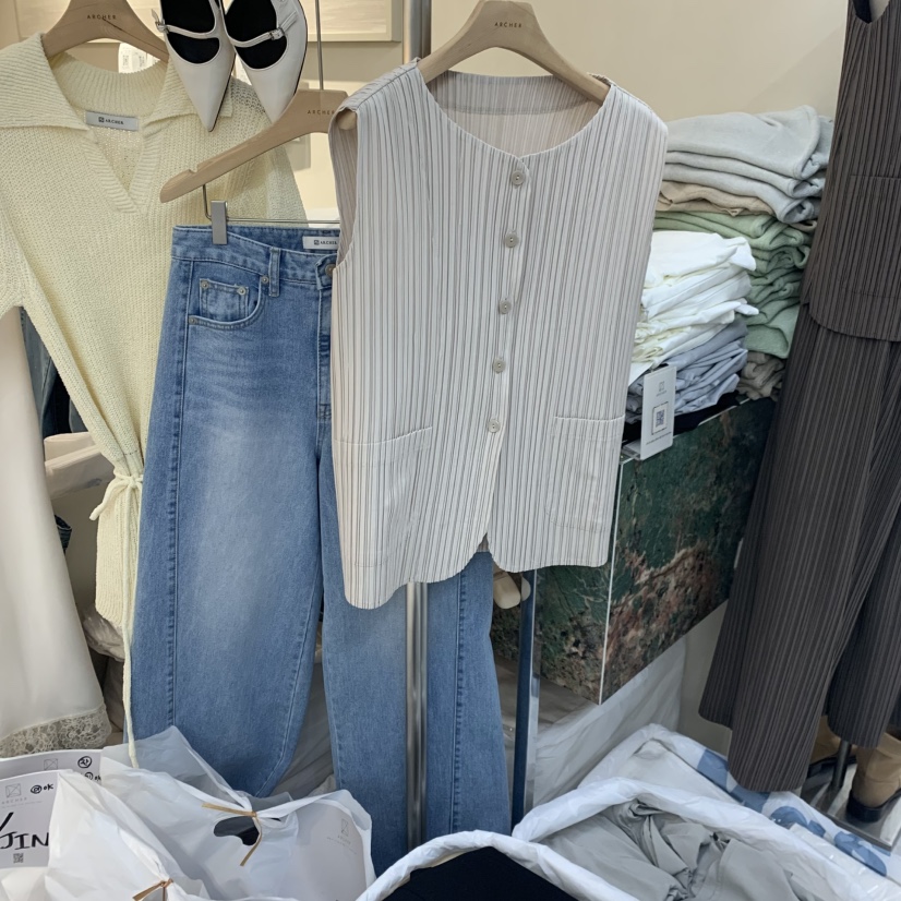 ARCHER韓國代購女裝新款推薦熱賣時尚26春夏套裝套裝褶皺ARCHER套裝