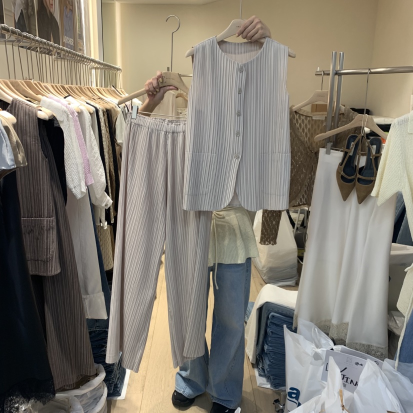 ARCHER韓國代購女裝新款推薦熱賣時尚26春夏套裝套裝褶皺ARCHER套裝圖色1