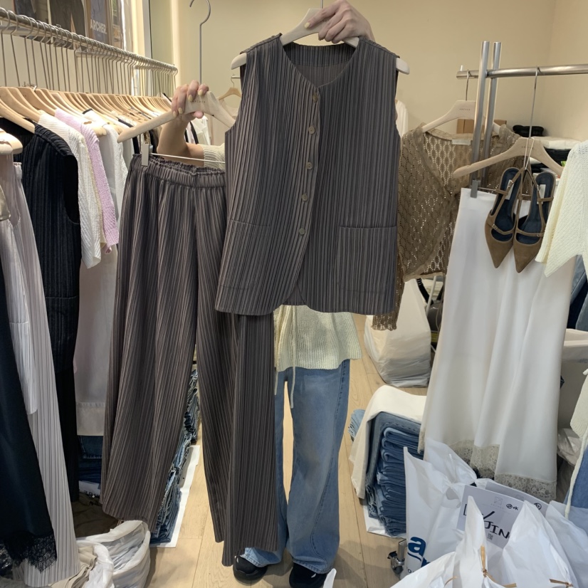 ARCHER韓國代購女裝新款推薦熱賣時尚26春夏套裝套裝褶皺ARCHER套裝圖色2