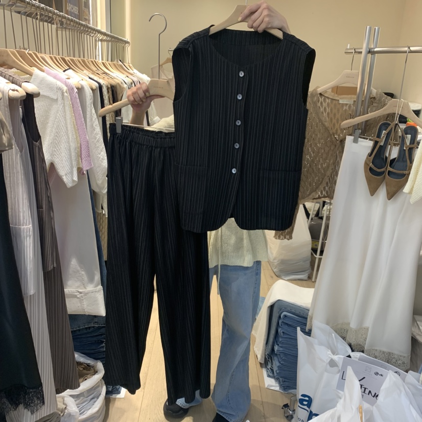 ARCHER韓國代購女裝新款推薦熱賣時尚26春夏套裝套裝褶皺ARCHER套裝圖色3