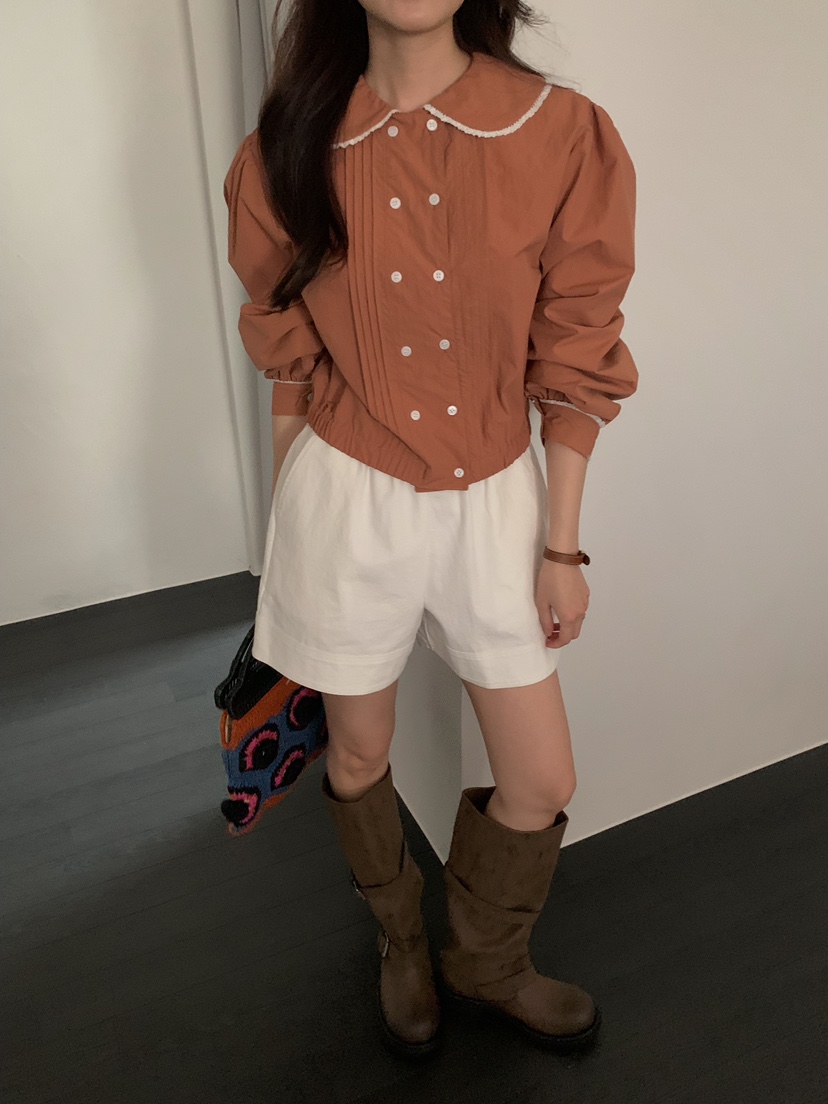 CAMEL-P韓國代購女士新品熱賣襯衫蕾絲衫Came_l 家襯衫/蕾絲衫